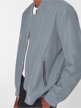 Club Monaco Slate Grey Bomber Jacket